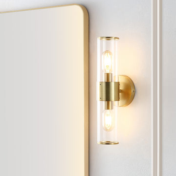 Quinn 15.5" Mid-Century Modern Iron/Acrylic LED Sconce - JONATHAN Y